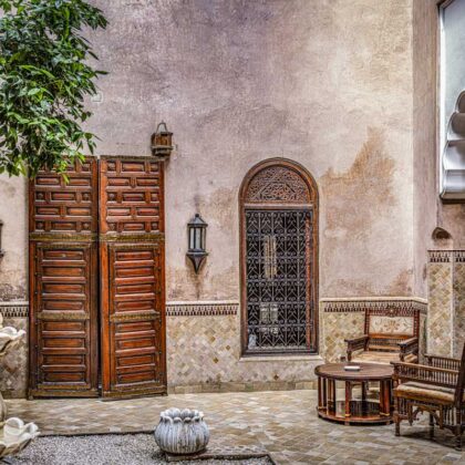 Patio de un riad en Marrakech – cuadro decorativo de Marruecos